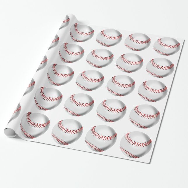 BASEBALL WRAPPING PAPER (Unrolled)