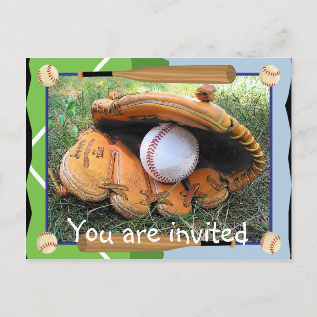 Baseball You are Invited Postcards (Front)