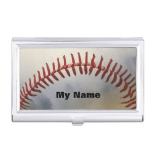 Baseball Your Name Business Card Case