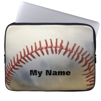 Baseball Your Name Laptop Sleeve