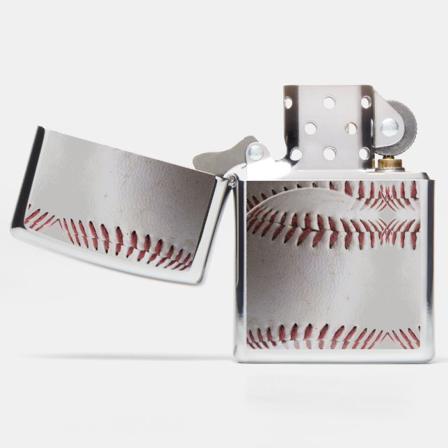 Baseball Zippo Lighter (Opened)