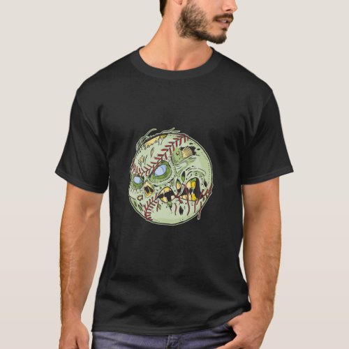 Baseball Zombie Halloween Baseball Softball Zombie T_Shirt