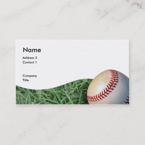 baseballbizcard, Address 2, Contact 1, Company,... Business Card Template