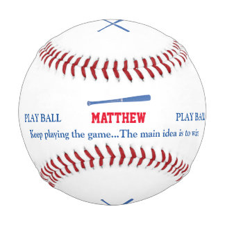 baseballer's bat and play personalized baseball