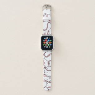Baseballs Abstract Design Apple Watch Band