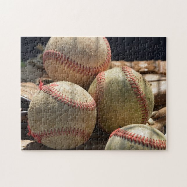 Baseballs and Glove Jigsaw Puzzle (Horizontal)