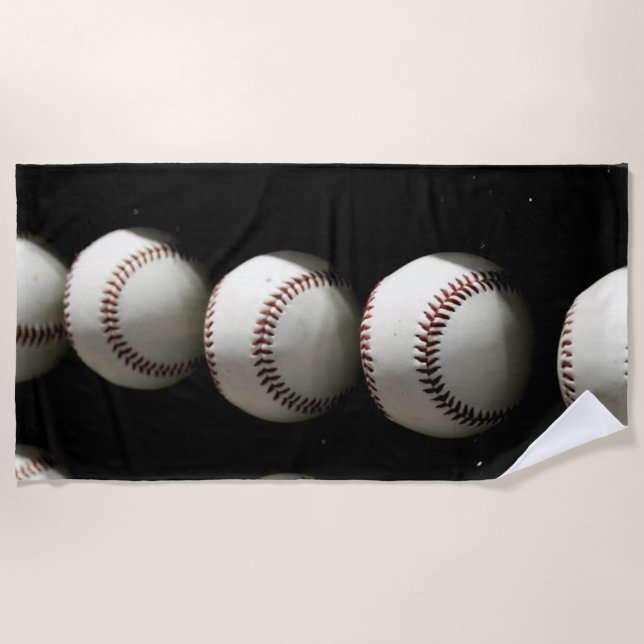 Baseballs Beach Towel (Front)