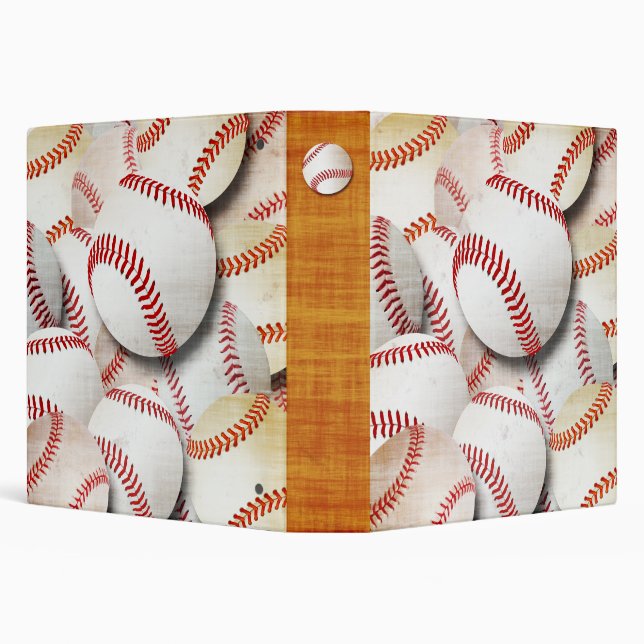 Baseballs Collage Binder (Background)