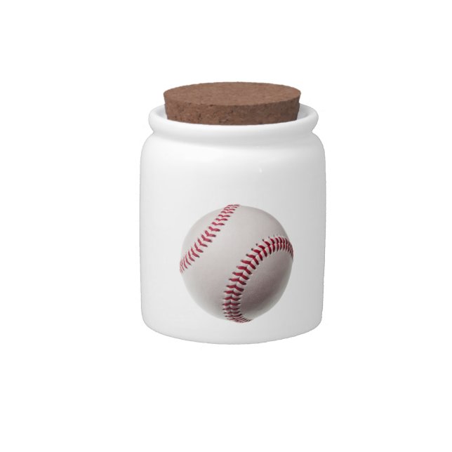 Baseballs - Customize Baseball Background Template Candy Jar (Front)