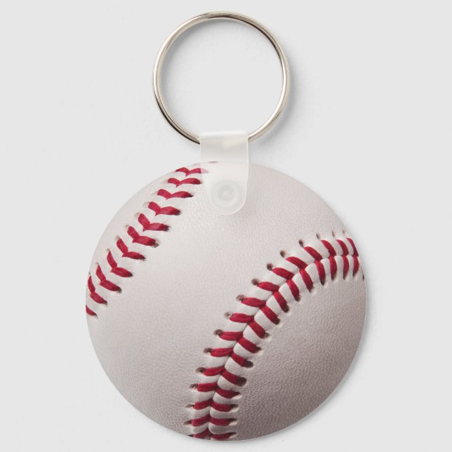 Baseballs - Customize Baseball Background Template Keychain (Front)