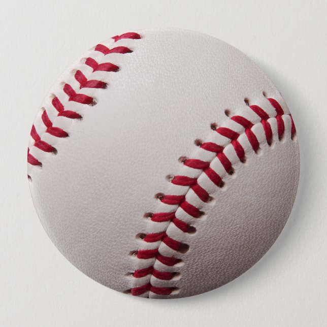 Baseballs - Customize Baseball Background Template Pinback Button (Front)