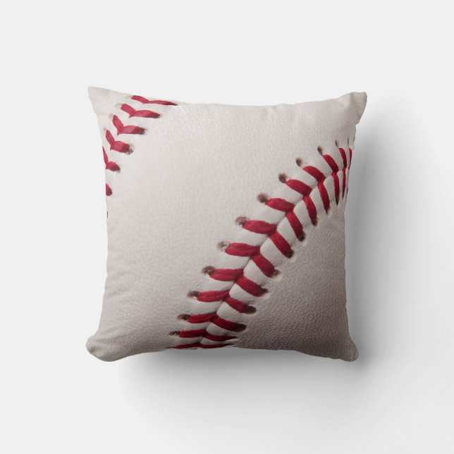 Baseballs - Customize Baseball Background Template Throw Pillow (Front)