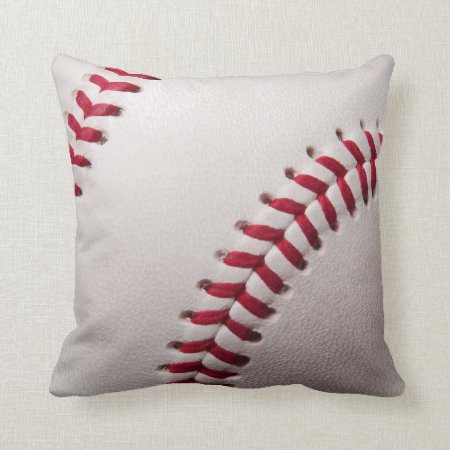 Baseballs - Customize Baseball Background Template Throw Pillow