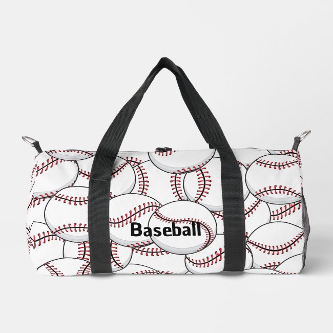Baseballs Design Duffel Bag