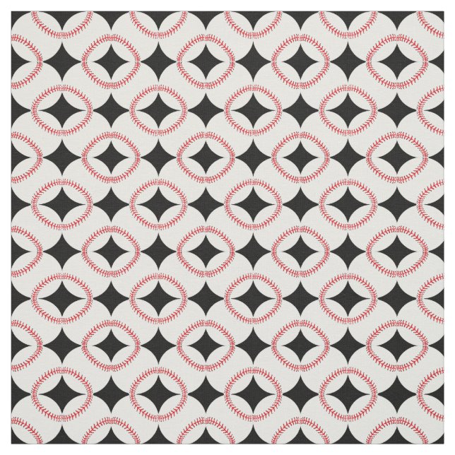 Baseballs Design Fabric (Swatch)
