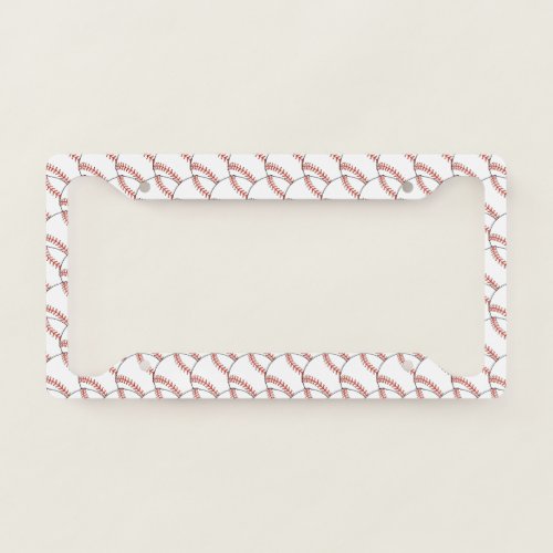 Baseballs Design License Plate Frame