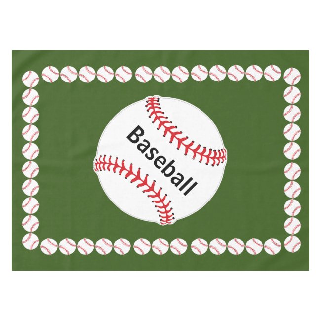 Baseballs Design Tablecloth