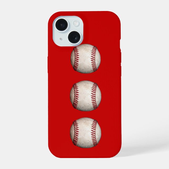 Baseballs in a Row Iphone Case (Back)