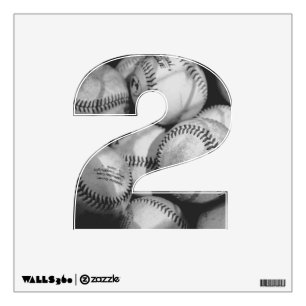 Baseballs in Black and White Wall Decal
