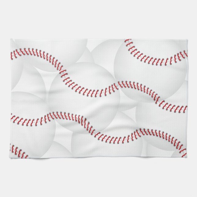 Baseballs Kitchen Towel (Horizontal)