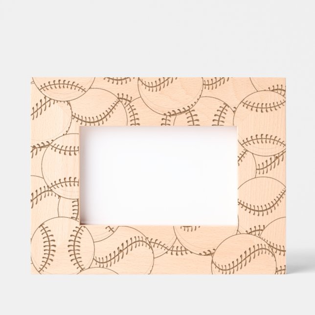Baseballs Laser Etched Picture Frame Engraved Frames (Front)