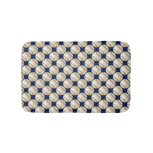 Baseballs on Diagonal Choose Your Color Bath Mat