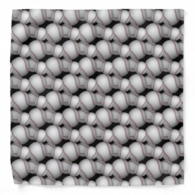 Baseballs Pattern Bandana (Front)