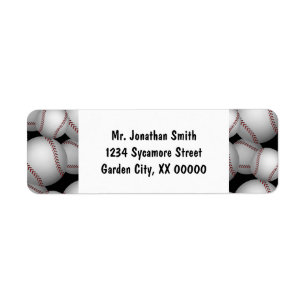 Baseballs Pattern Label