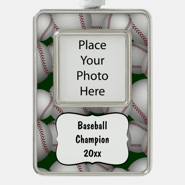 Baseballs Pattern Ornament (Front)