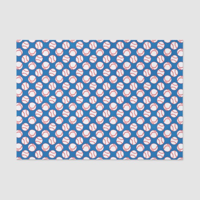 Baseballs Pattern Tissue Paper (Front)