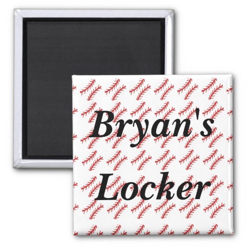 Baseballs Personalized Locker Magnet