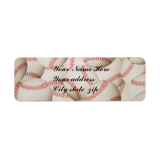 BASEBALLS,- RETURN ADDRESS LABELS (Front)