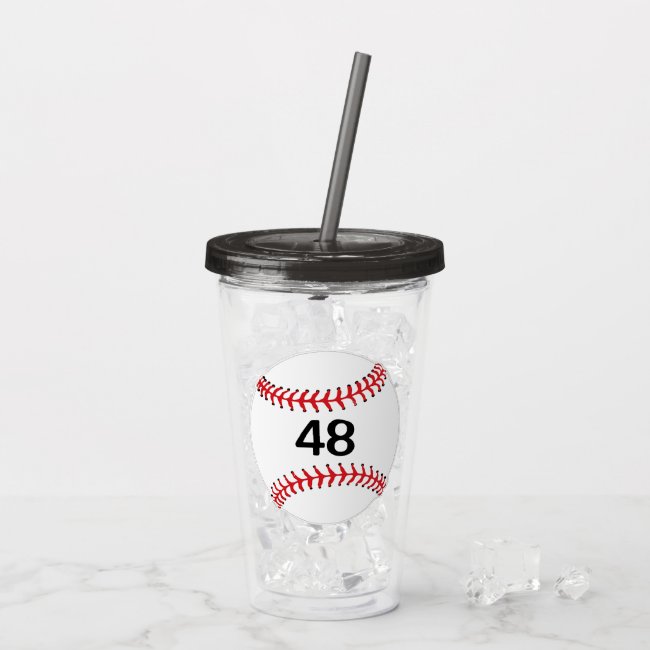 Baseballs Sports Acrylic Tumbler