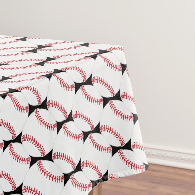 Baseballs Stitching Design Tablecloth