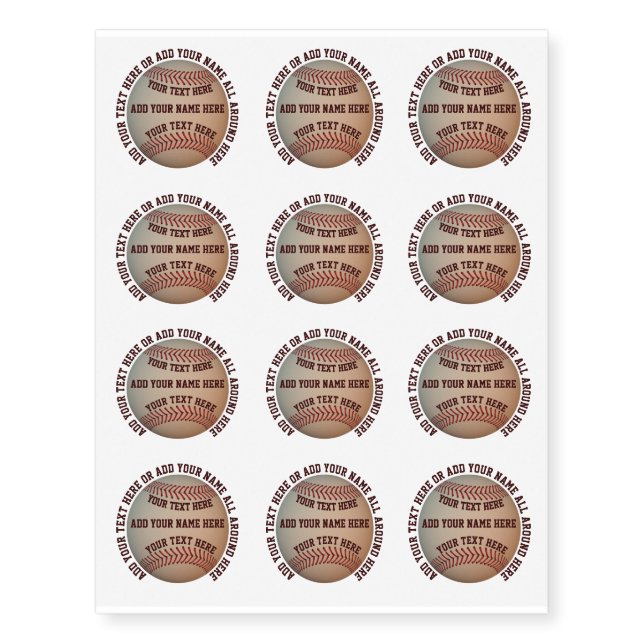 BaseBalls Temporary Tattoos (Front)