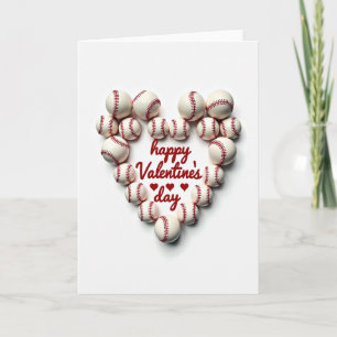 Baseballs Valentines Day Card