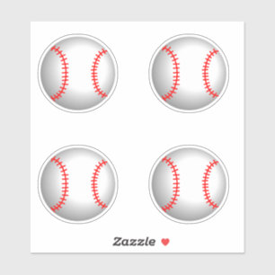 Baseballs with Red Stitching Sticker
