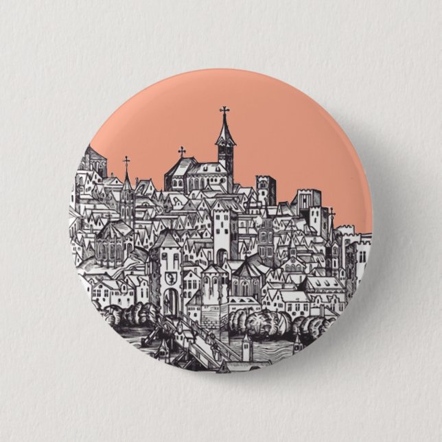 Basel city in northwestern Switzerland Button (Front)