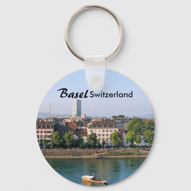 Basel City in the Switzerland Souvenir Keychain (Front)