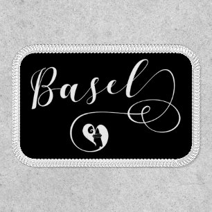 Basel Flag Heart, Switzerland, Basle Patch