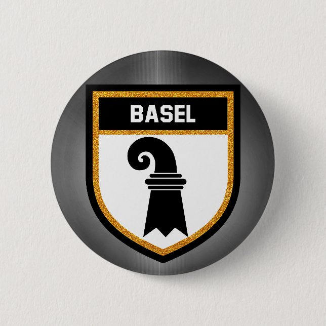 Basel  Flag Pinback Button (Front)