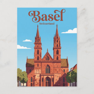Basel Minster Switzerland Postcard