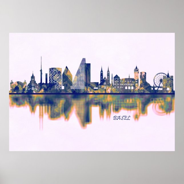 Basel Skyline Poster (Front)