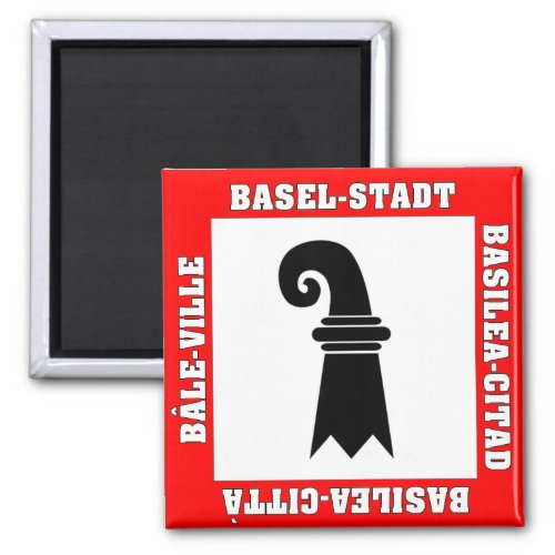 Basel Stadt Switzerland Flag Magnet