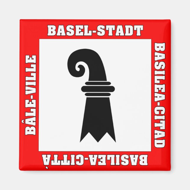 Basel Stadt Switzerland Flag Magnet (Front)