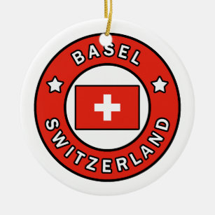 Basel Switzerland Ceramic Ornament