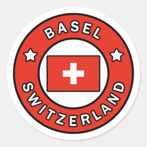 Basel Switzerland Classic Round Sticker