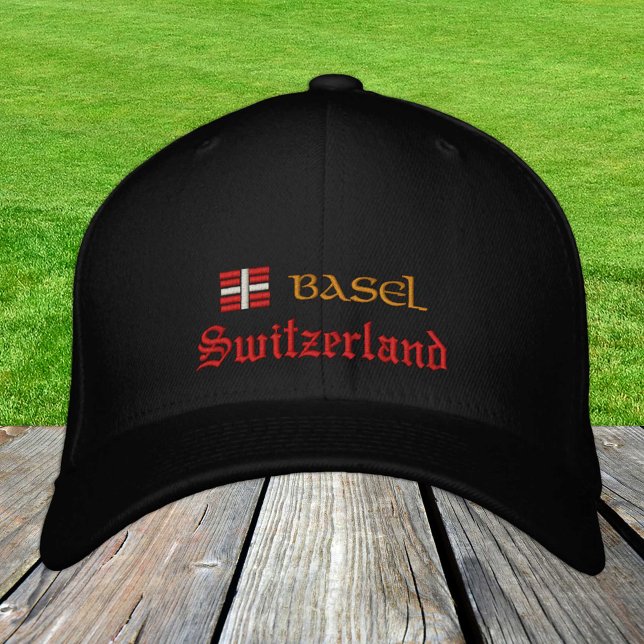 Basel & Switzerland fashion / Swiss Flag Patriots Embroidered Baseball Cap (Creator Uploaded)