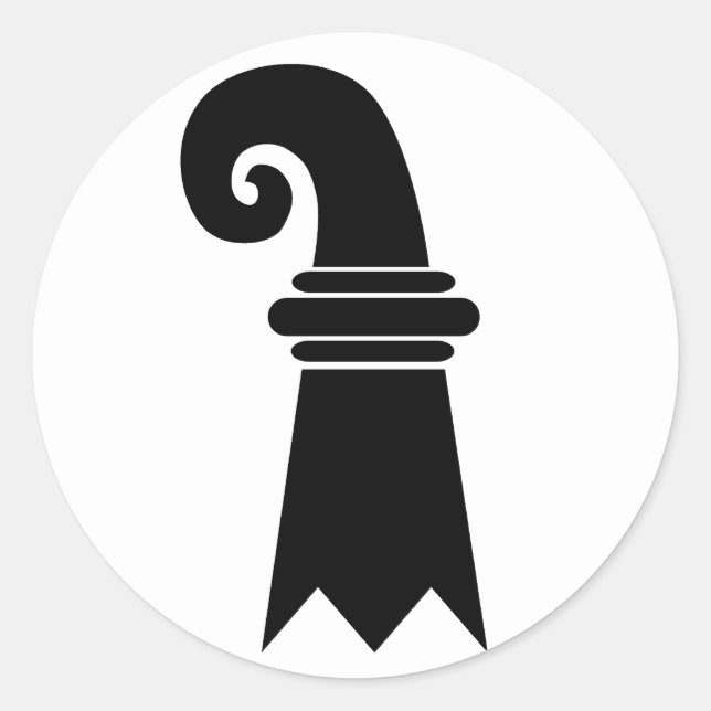 Basel, Switzerland flag Classic Round Sticker (Front)