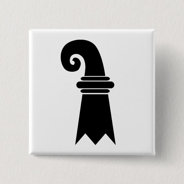 Basel, Switzerland flag Pinback Button (Front)